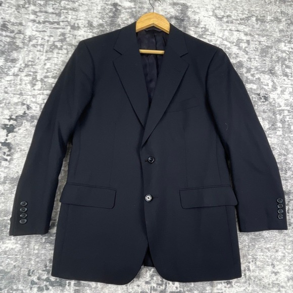 Brooks Brothers Mens 39S Blazer Black Wool 2 Button USA Classic Business Career